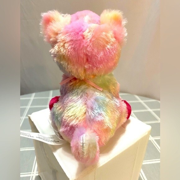 RARE ZURU Meowing Pet Cat Pink Pastel Rainbow Glitter Eyes Plush Paris, France - Picture 3 of 9